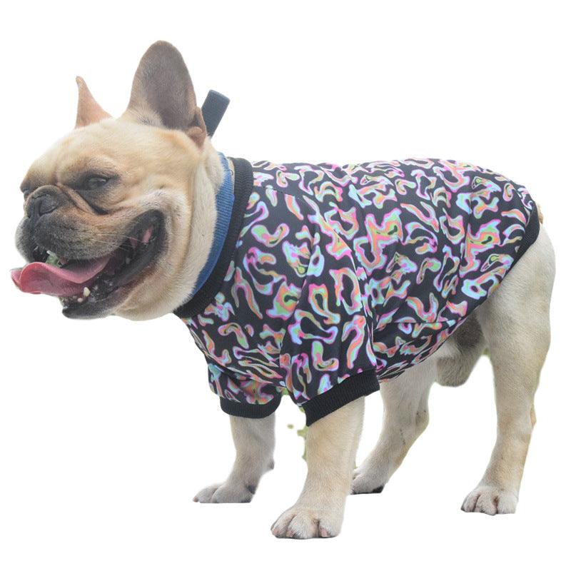 Fluorescent Camo Doggie Apparel: Stand Out In Style!