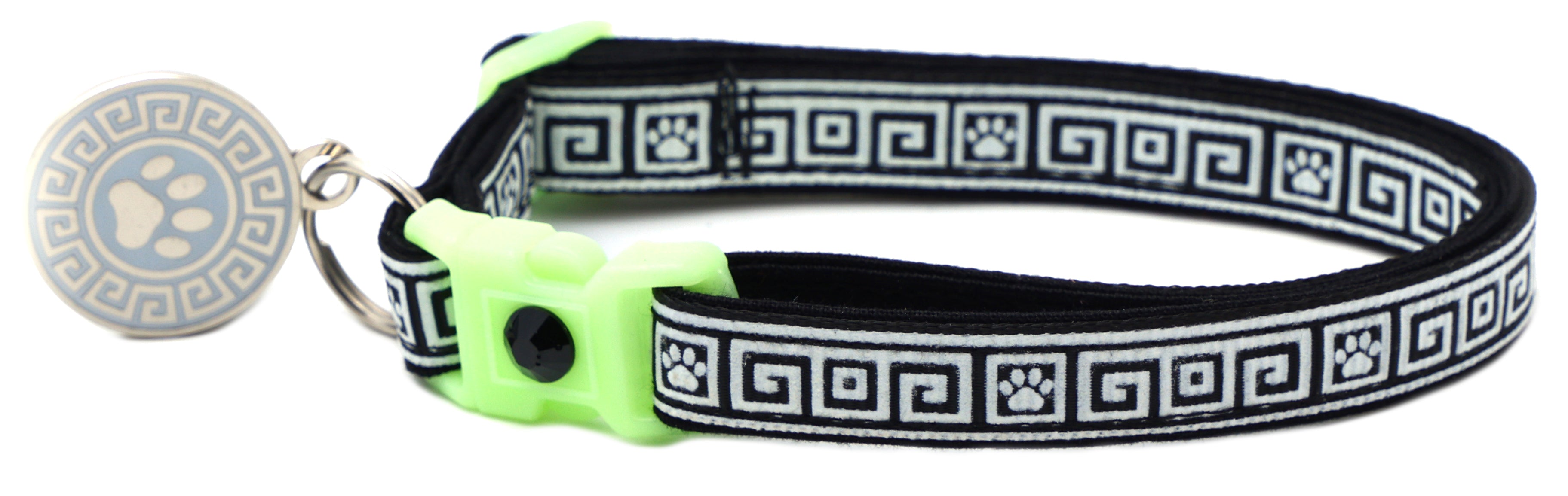 Greek Key Breakaway Cat Collar