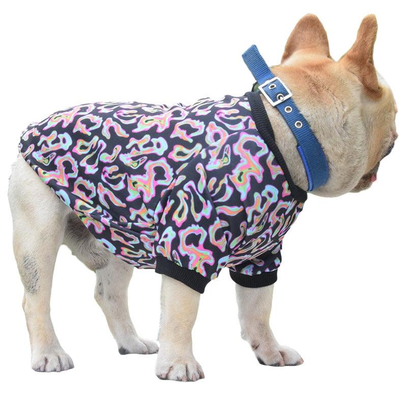 Fluorescent Camo Doggie Apparel: Stand Out In Style!