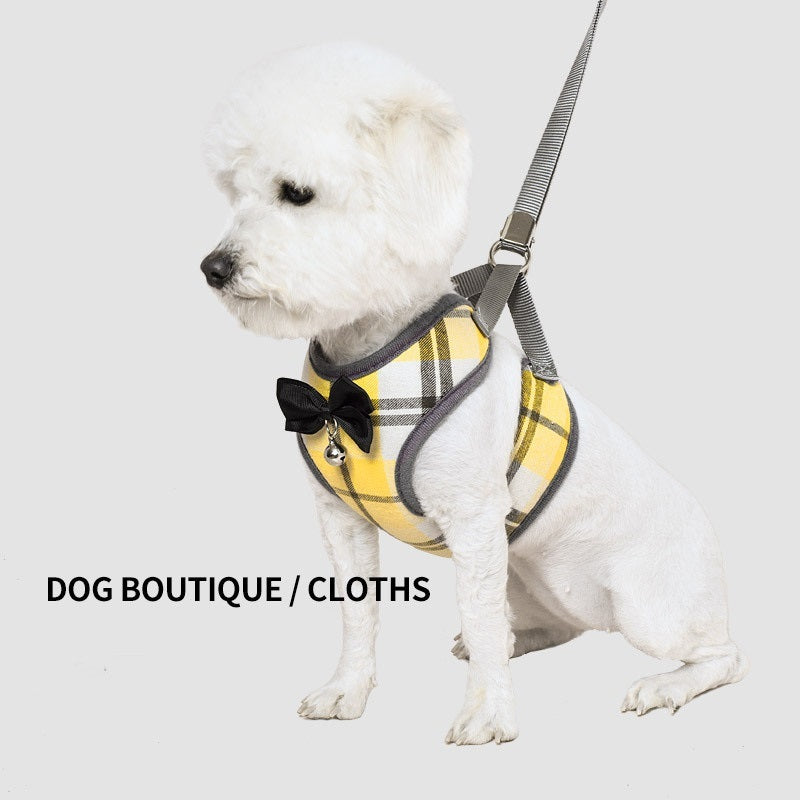 Small Dog Vest Chest And Back Pet Harness Leash