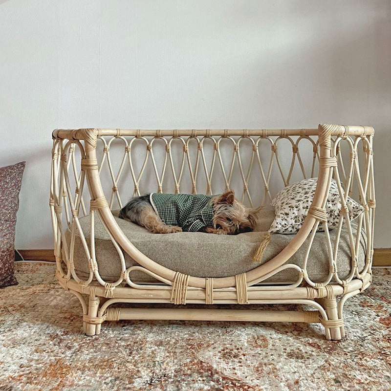 Handmade Rattan Woven Pet Bed