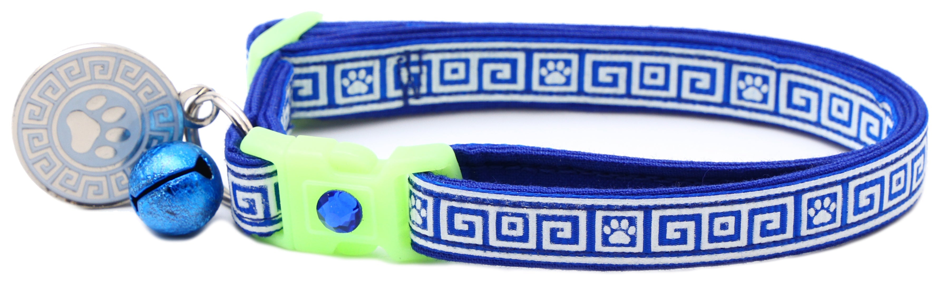 Greek Key Breakaway Cat Collar