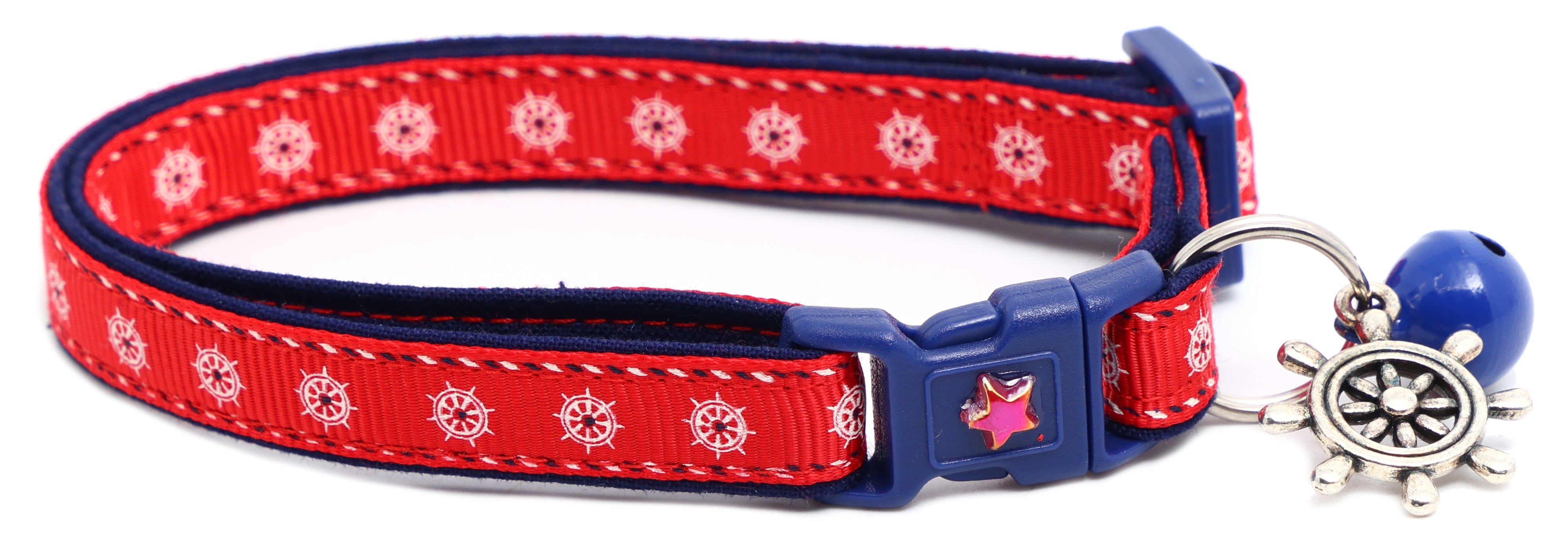 Ships Wheels Breakaway Cat Collar